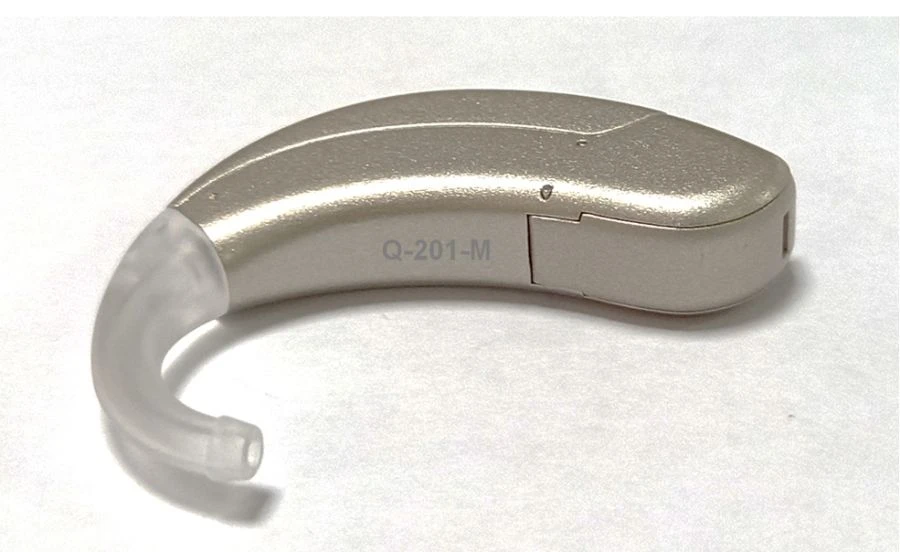 Digital programmable behind-the-ear hearing aid "Q-ton" in "Q-201-M" version