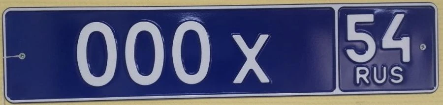 Vehicle registration plate Type 21