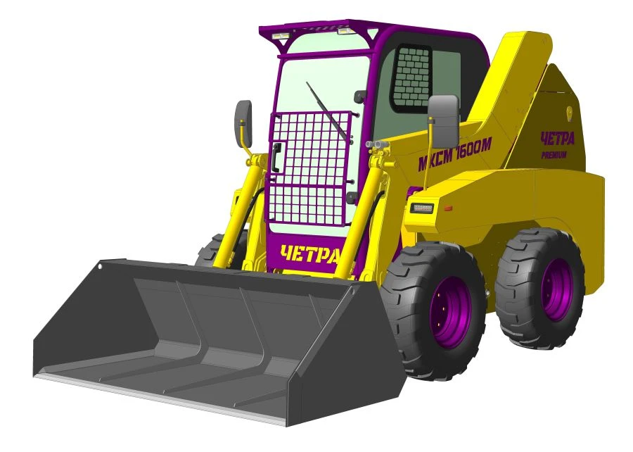 Frontal single-bucket wheeled construction loader MKSM 1600M (PK-16-01-01)
