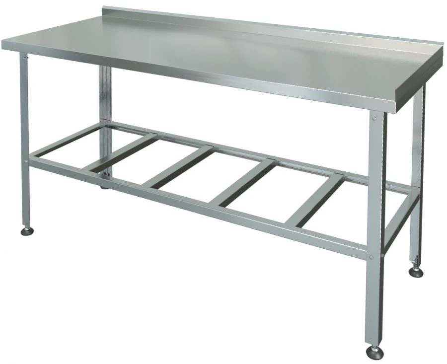 Cutting and production table with two sides, shelf-lattice SRP-2p-0,6/0,95