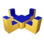 Set of upholstered furniture "Quartet"