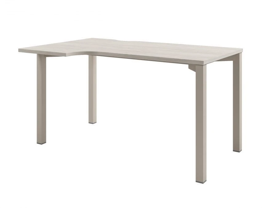 Ergonomic metal-framed writing desk