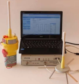 Tester Cospas-Sarsat BT-611 with OC Windows via USB port Testing of emergency beacons can be carried out over the air or via RF