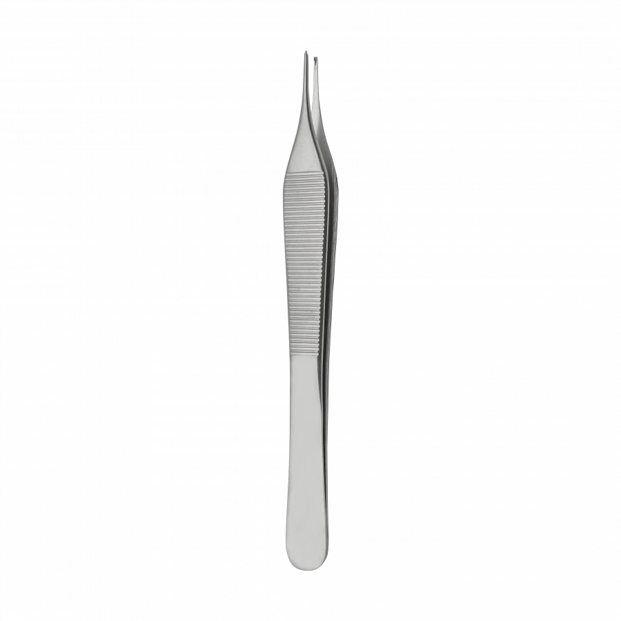 TP-03-248-12,1 1x2-tooth forceps, straight, 121 mm
