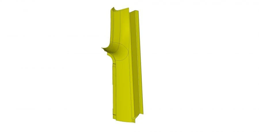 Rear side partition panel