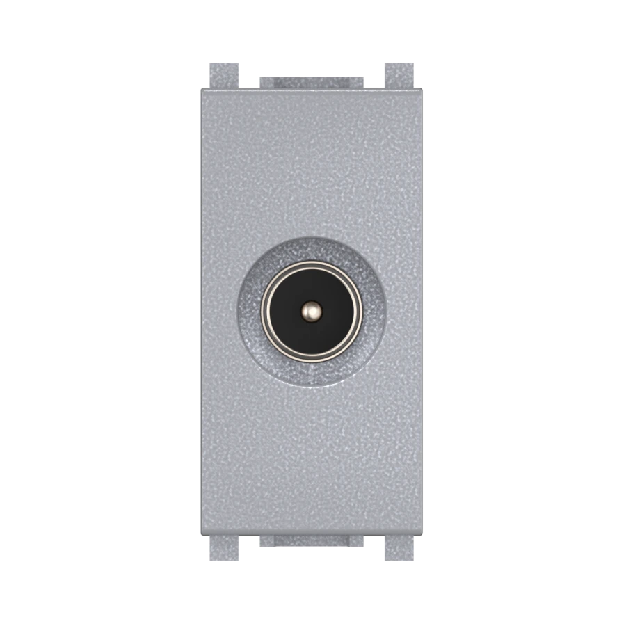 CADUCEUS ALING Experience Flush-mounted TV antenna socket single M/F, 1M, silver, Art. 74261.S