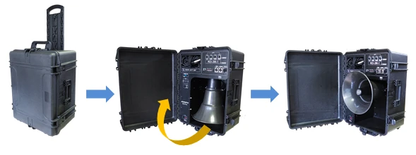 Mobile radio broadcasting and warning system MSO-200-1