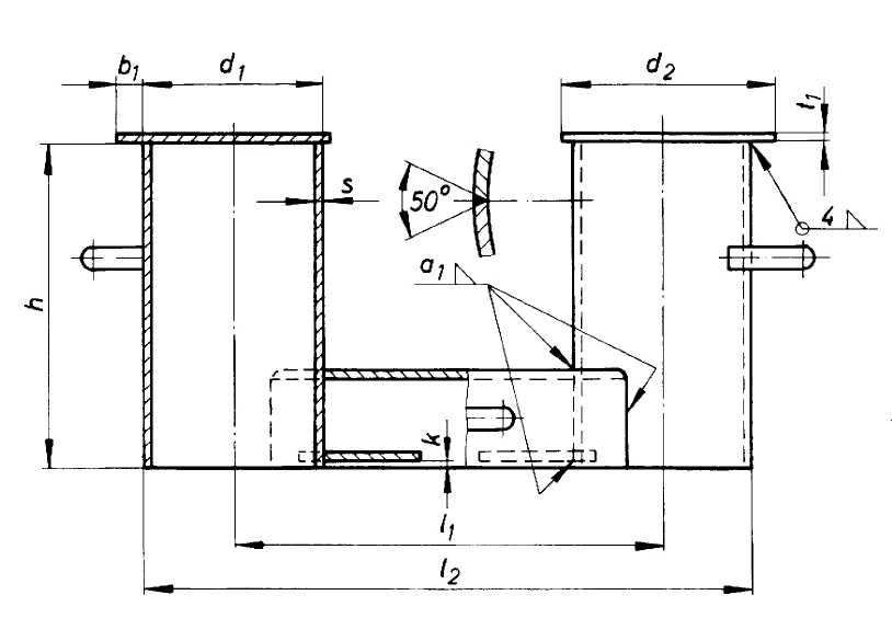 Bollard welded with foundation to NS 2584