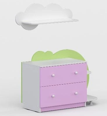 Dresser "Domiki". (complete with shelf) right. (Furniture for kindergartens brand "Interior" series "TDI Kids")