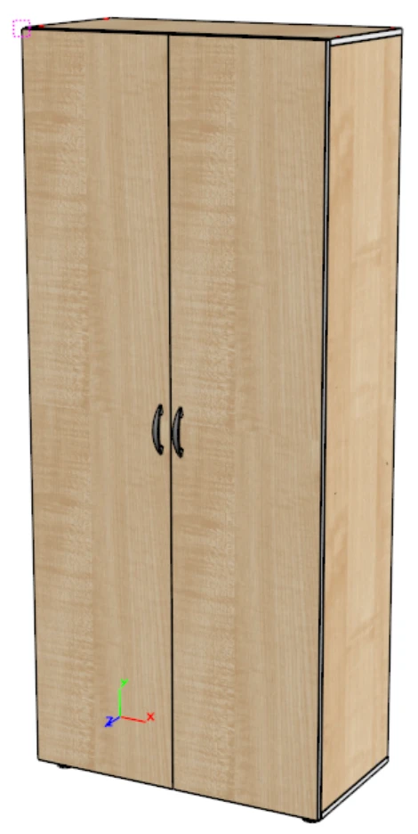 Double-door combined wardrobe