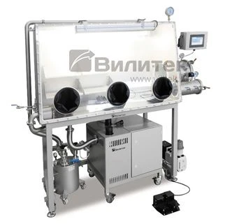 One-way glove box, VBOX PRO 1000 series with two glove ports