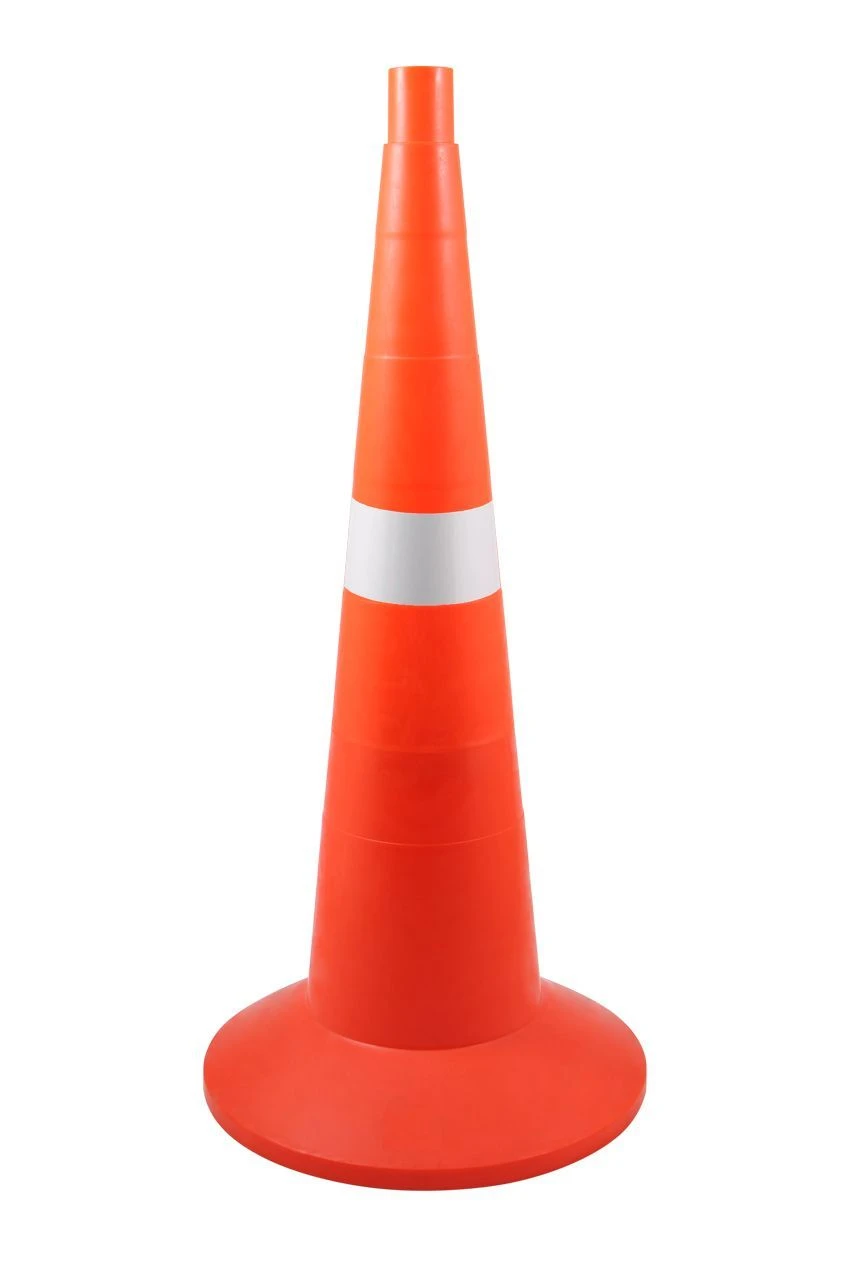 KC-3.8 750 mm elastic signal cone (strip in the centre) with 1 white s/o strip 50 mm