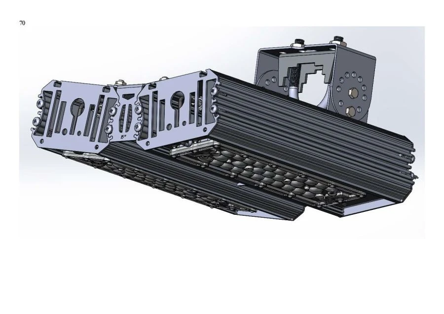 LED luminaire "Industrial Design MTM IoT" series CUBIC 120 Two modules Connection from sides 15 degrees Mounting UZK 60