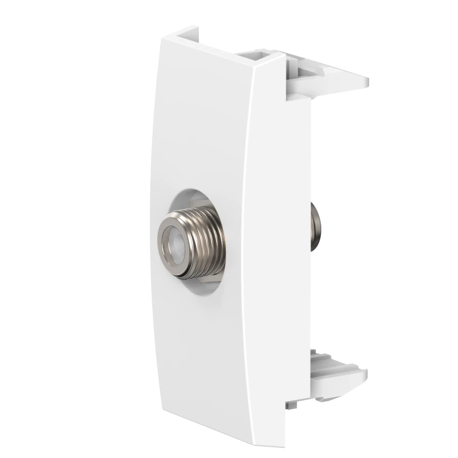CADUCEUS ALING MODE Flush-mounted aerial socket TV satellite F/F single, 1M, white, art. no. 6625.A. 6625.0