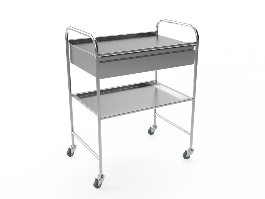 Two-shelf instrumental table with drawer CIP-2/N-Ya-"Aibolit" TU 9452-020-51768895-2007