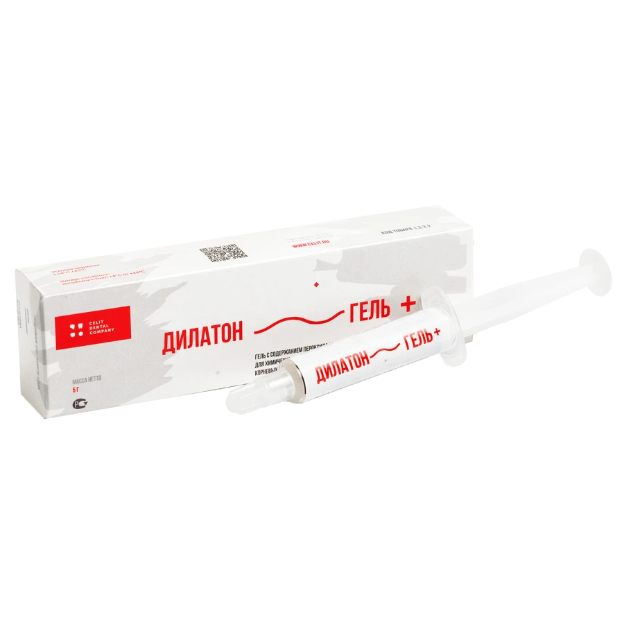 DILATON GEL+ Gel with carbamide peroxide for chemical enlargement of root canals of teeth, 5 g