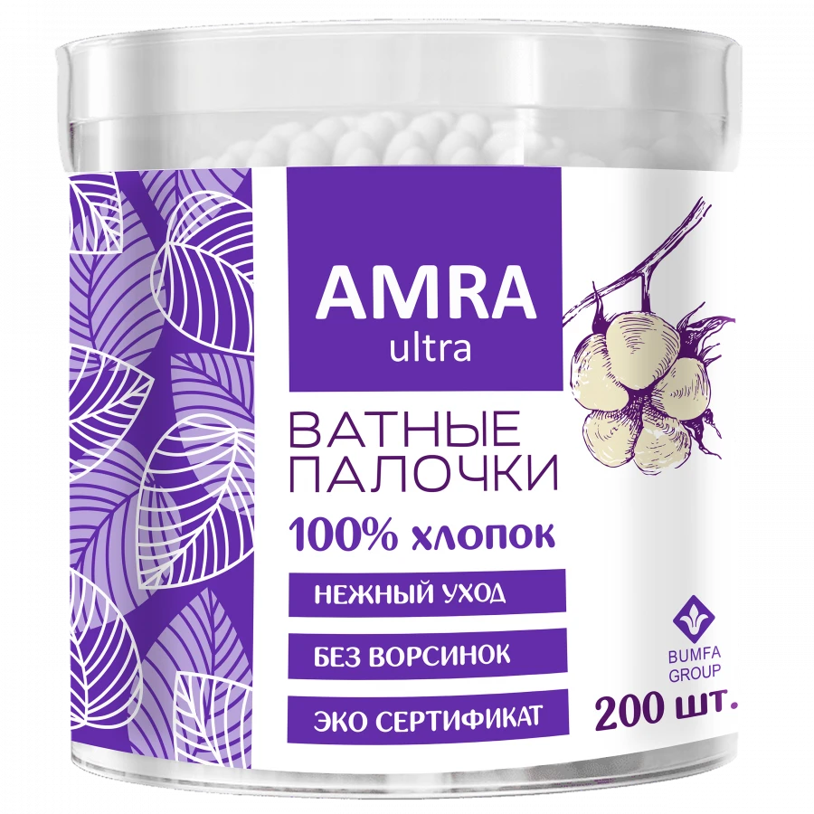 AMRA Cotton sticks (cylinder) 1/200/24