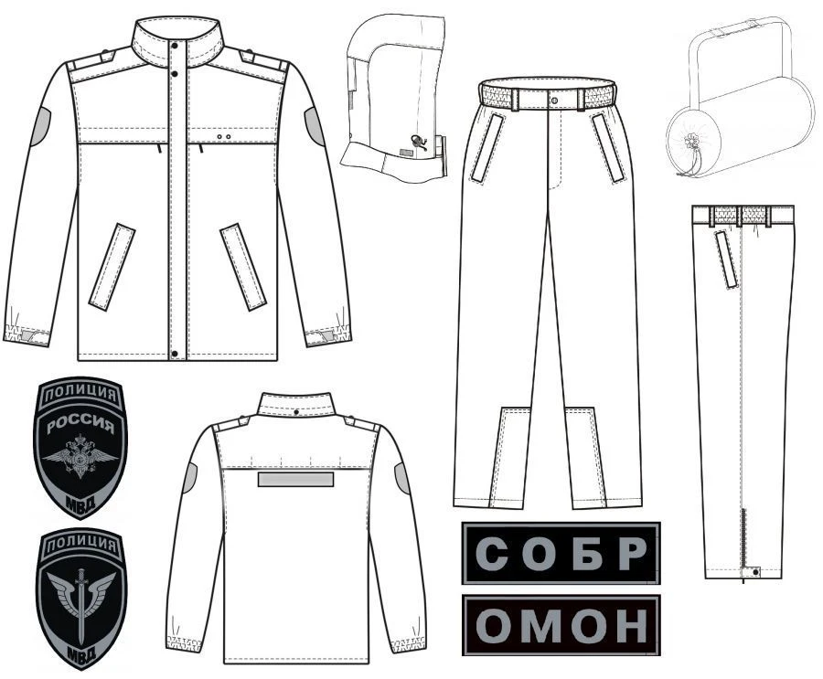 Windproof (demi-seasonal) suit for employees of special units of internal affairs bodies and servicemen of internal affairs bodi