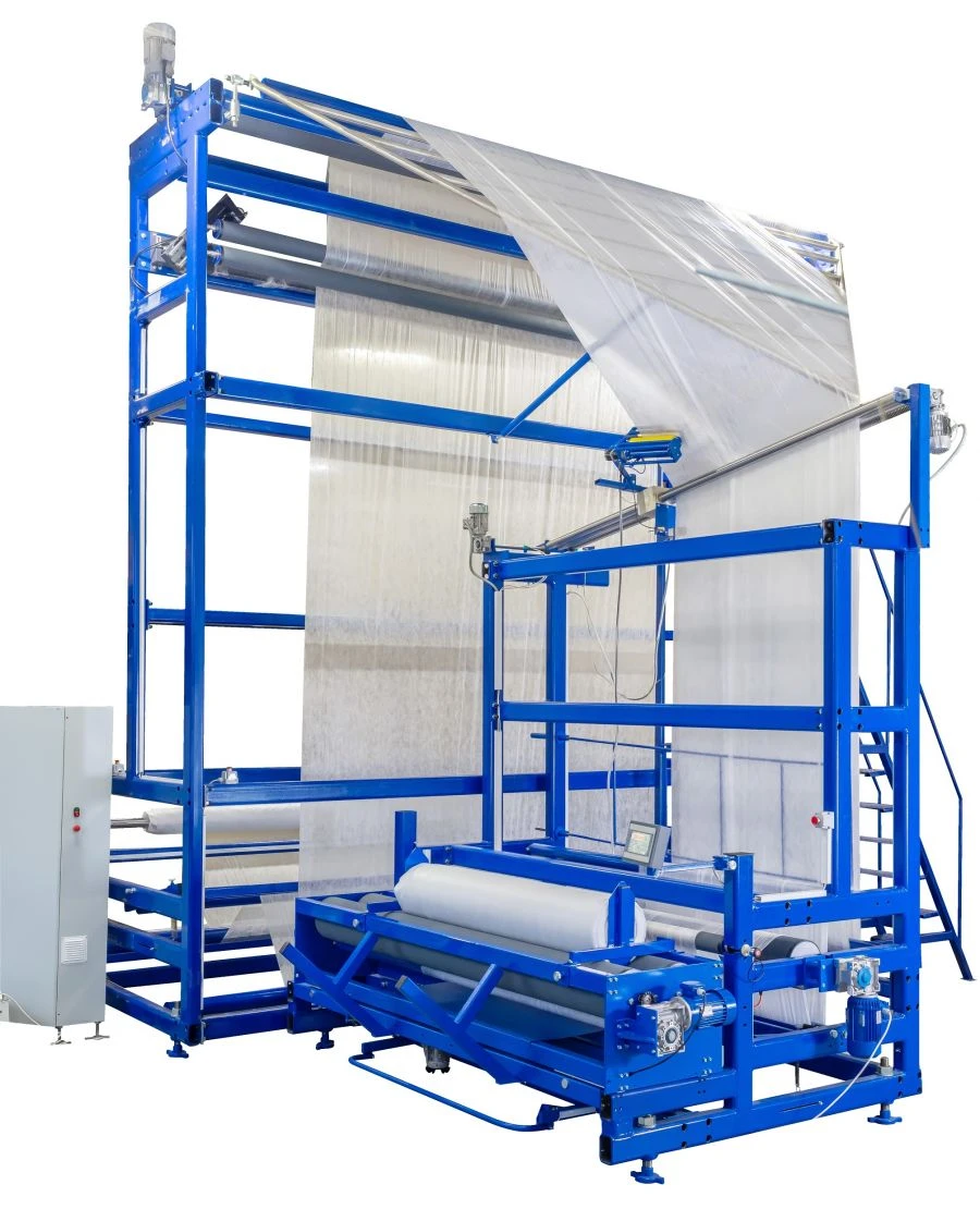 Nonwovens measuring and doubling machine model C02.2 for nonwovens for rolls up to 4200 mm wide