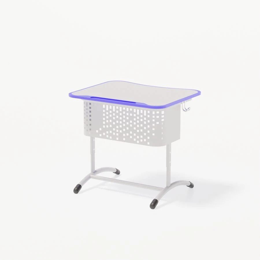 Single-seat height-adjustable pupil's table, SUORP