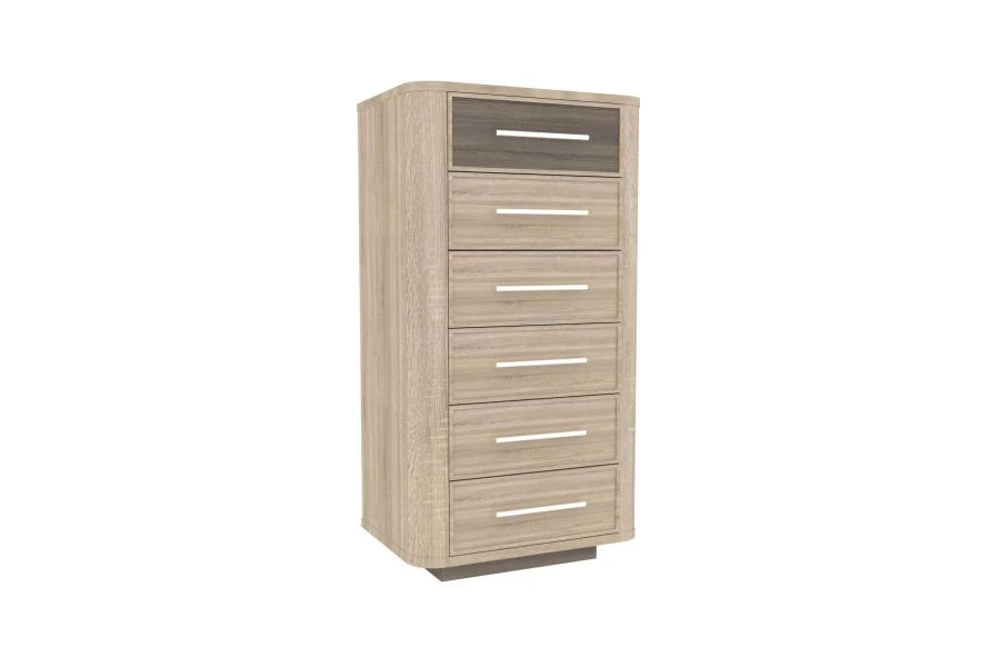 Bruna LD 631060.000 high chest of drawers (Sonome Eich dark/Sonome Eich light)
