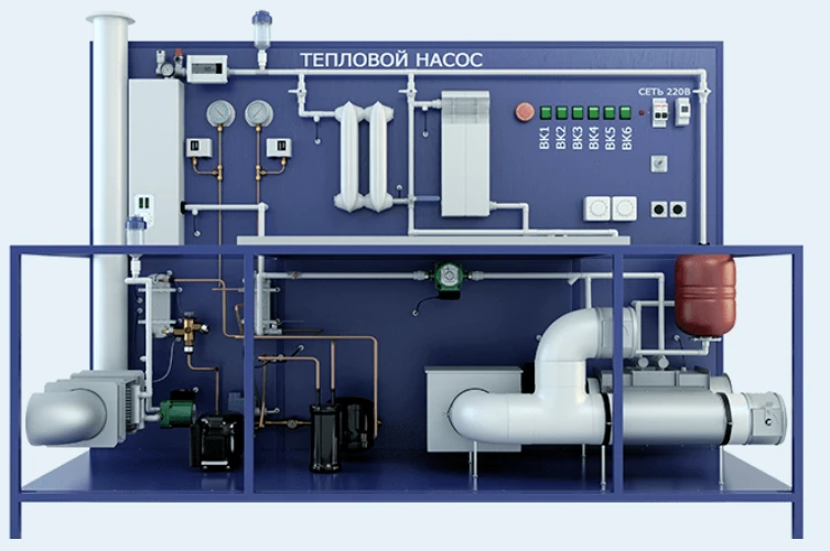 Laboratory installation for the study of heat pump for utilisation of waste gas heat (TOT-TNG )