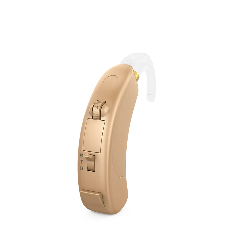BTE electronic hearing aids of air sound conduction type "RETRO-M2" according to TU 9444-015-93307926-2009.