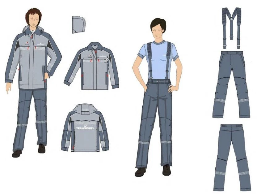 Women's sets for ITR (jacket, trousers) special for the employees of the organisations of the system "Transneft" for protection