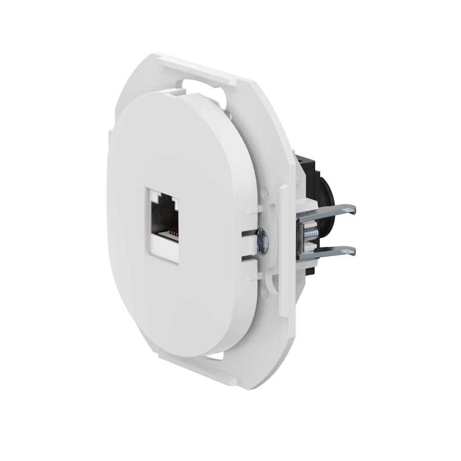 CADUCEUS ALING EON Flush-mounted computer socket with Keystone RJ45 8P8C cat.6A FTP module, white, art. no. E616S.0 (mechanism).