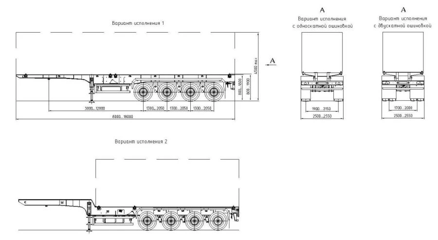 Semitrailer SAV 93184K1...K7 (suspension: spring, service brake system with EBS)