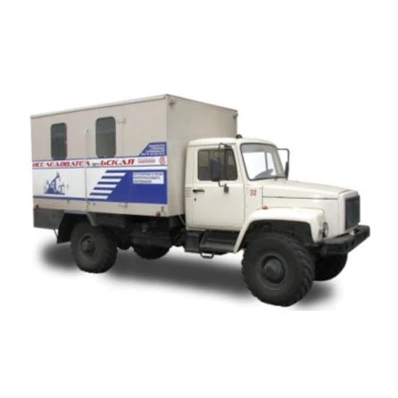 Mobile laboratory-workshop on high cross-country chassis (Ural 43206 chassis)