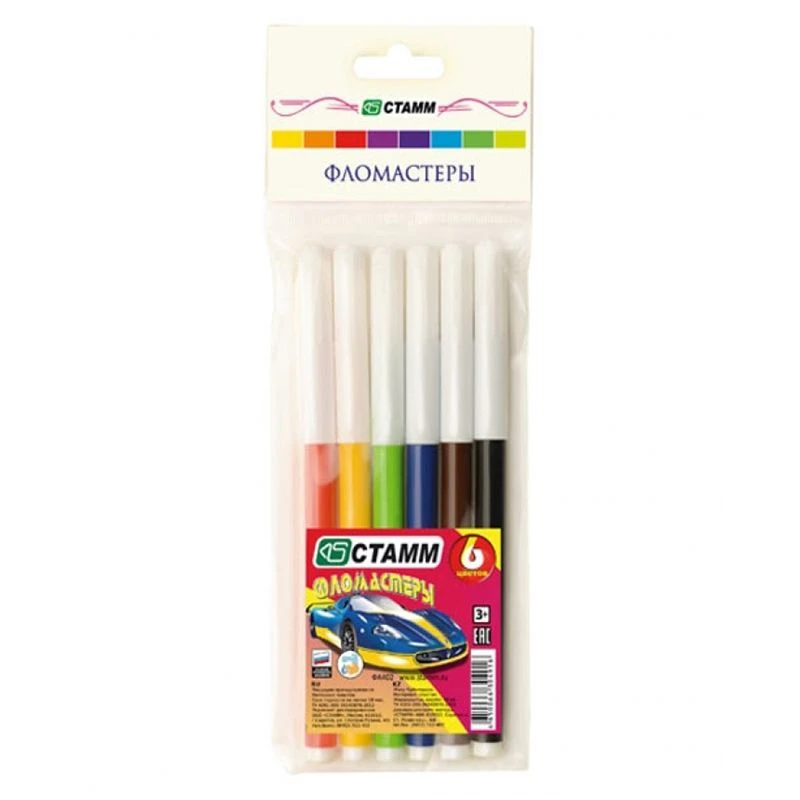 Crayons "Cars", 06 colours, washable, bag, Europodweight