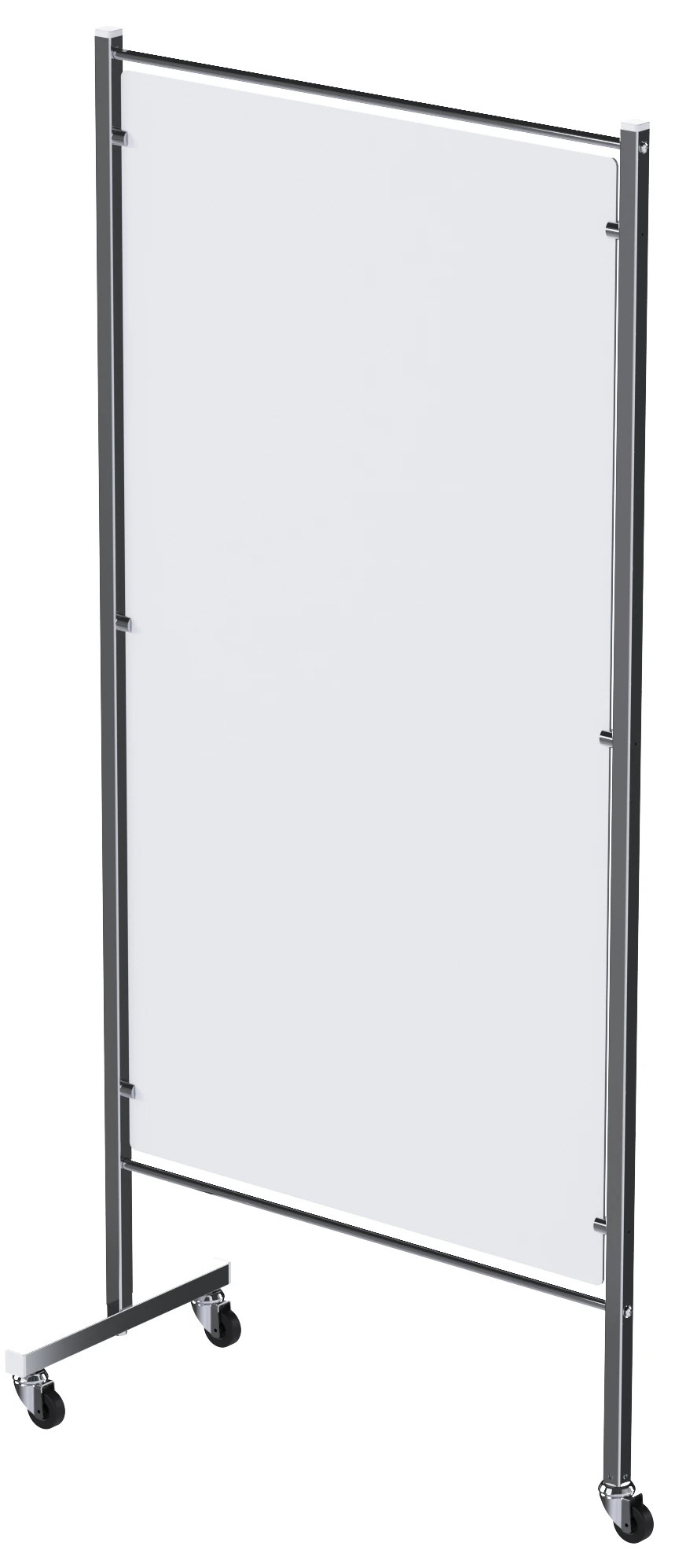 ?? - "???"(???-5303??) Medical screen of stainless steel, on wheels, one-section, with plastic.