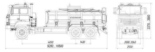 Oilfield tank truck ??? 4680L2 on chassis URAL 4320-4971-78, 4320-4971-80, 4320-4971-82