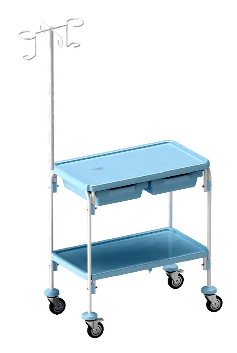 Medical instrumental trolley TI-2-VSh-01-"KRONT" according to TU 9451-005-11769436-2002 in delivery variant TI-2-VSh-01-"KRONT"-