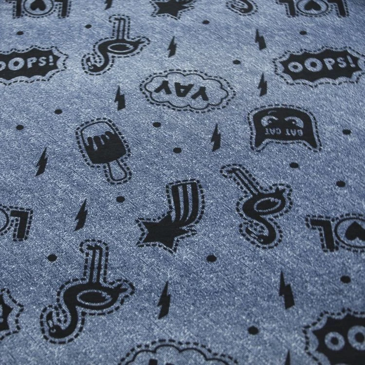 Knitted cotton fleece futer printed 100% cotton