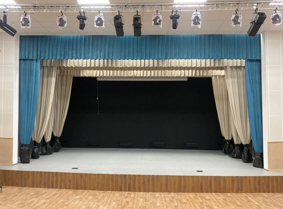 Textile articles TM VERA for decoration of a stage, an auditorium, interiors of premises: Stage clothes. Paduga type (harlequin,