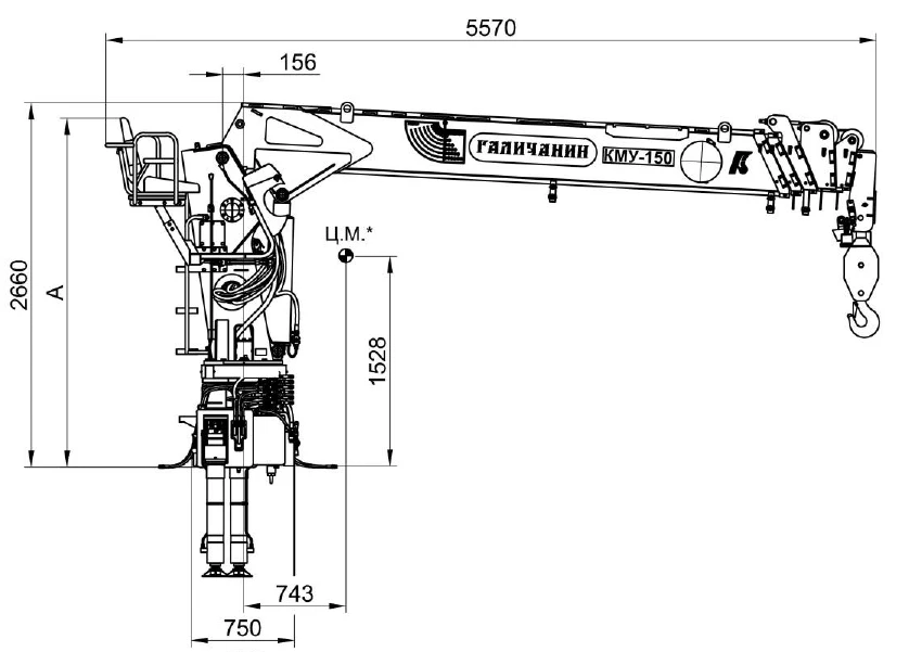 Crane manipulator unit KMU-150 and its modifications