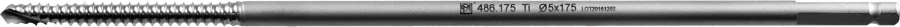 Schanz rods 5,0 mm diameter, with cortical thread, article number 486.225.