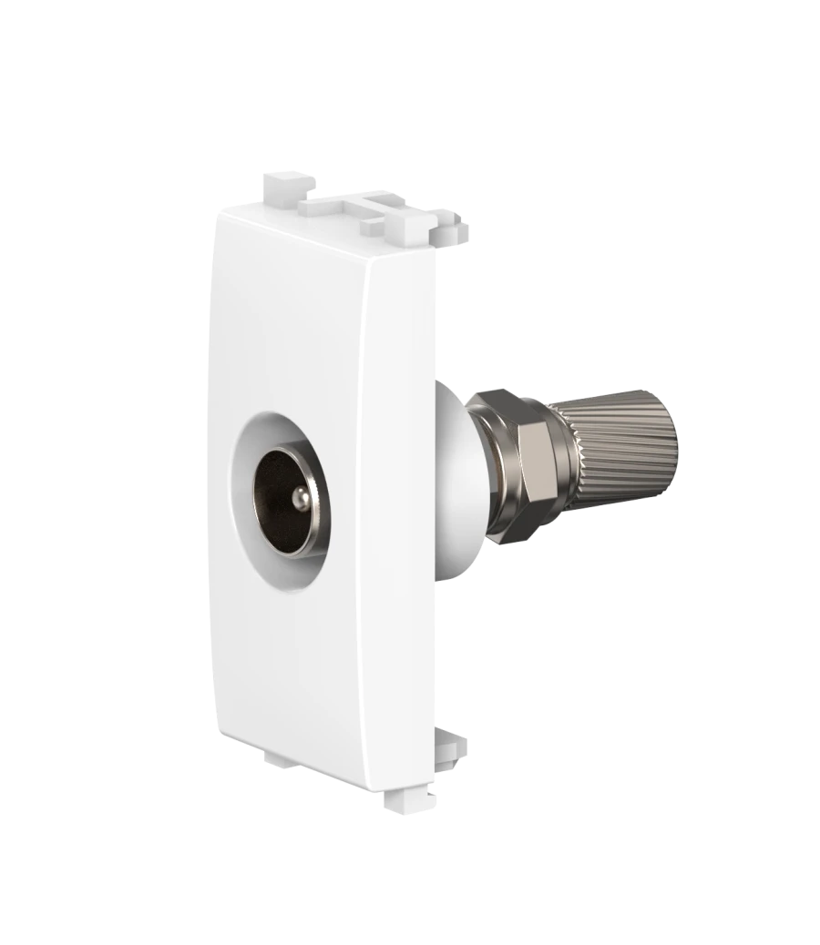 CADUCEUS ALING Experience + antibacterial Flush-mounted TV antenna socket single M/F, 1M, white, art. no. A74261.0
