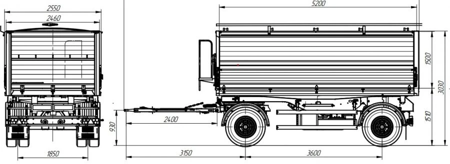 Special trailer, modification 85311A