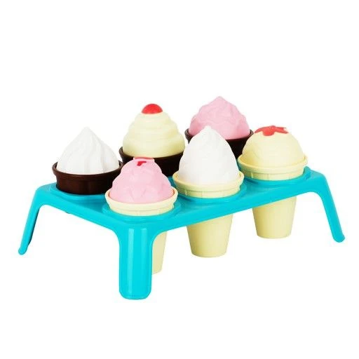 Game set "Dainty" (7p.) (ice-cream 3pc., cupcake 3pc., stand)