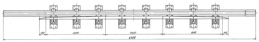 Cross rail with counter rail type UIC60 grade 1/9 (project 2814.07.000/-01/-02/-03)