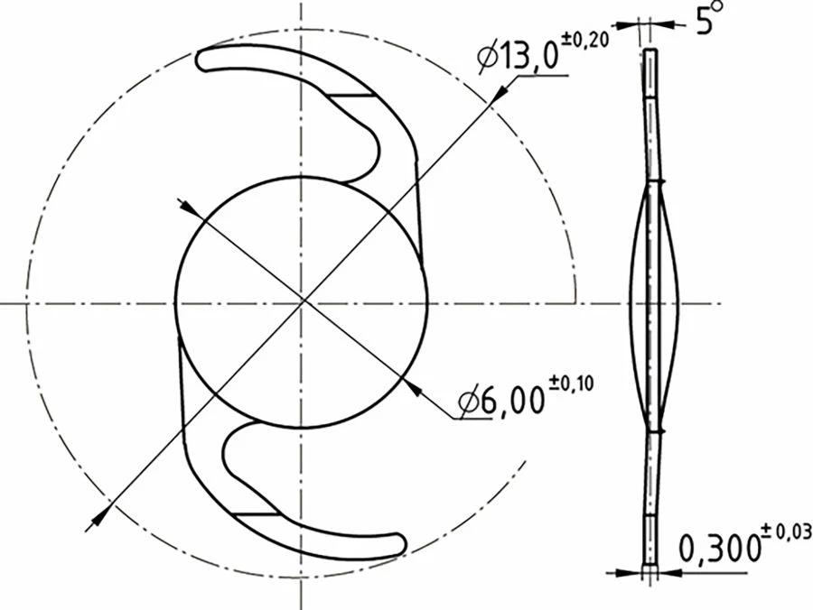 Ophthalmological set for intraocular lens implantation according to TU 32.50.22-002-16419445-2020