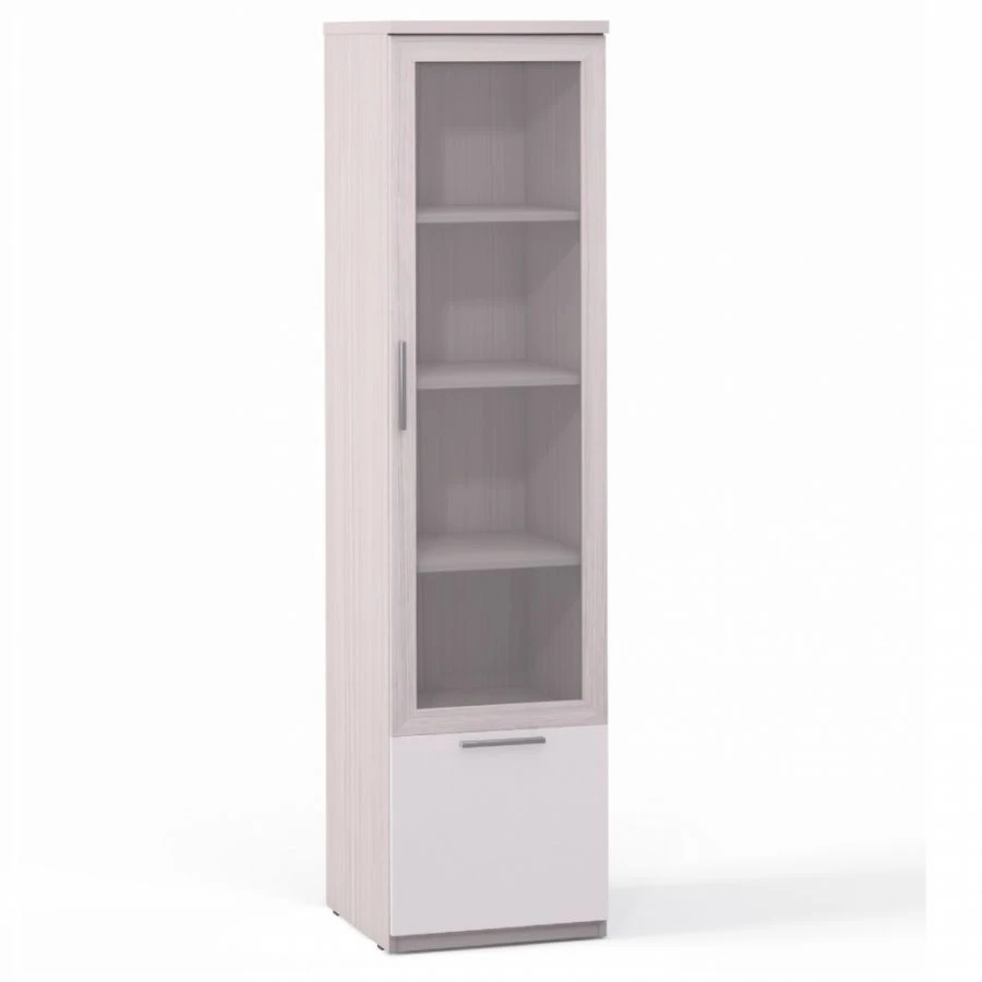 Rimini Ice F9W-01.CG/23P, Cupboard 1door glass, 1 door, panel, , shelves, panel, in.1794 from the set of modular furniture Rimin