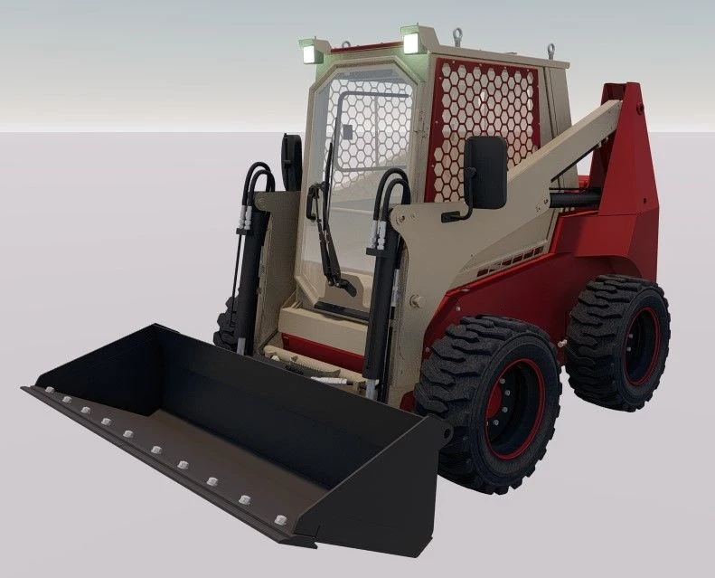 Small-size loader with skid steer PM-1000