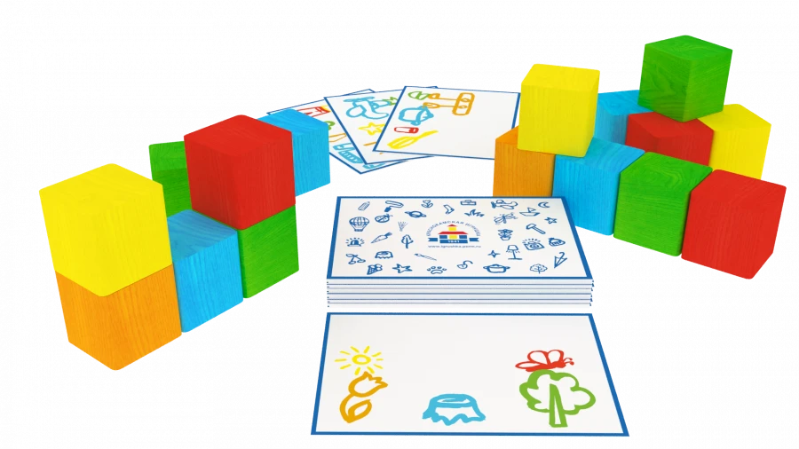 Set "Coloured cubes "Who is faster?" (art. N-86)