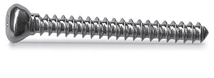 Cortical screws Ø 4,5 mm, length from 10 to 150 mm, pitch 1 mm, item 409.0XX