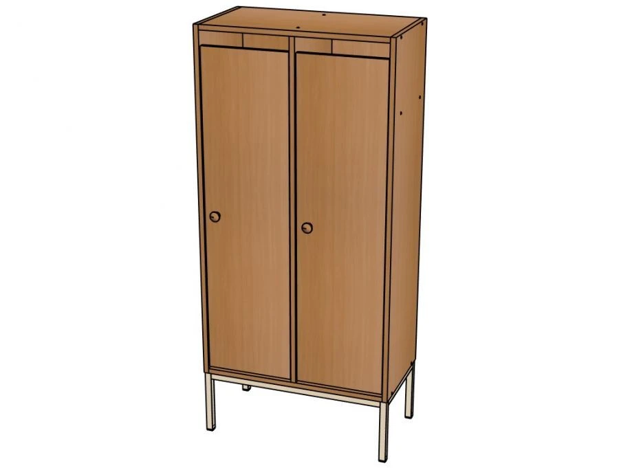 Metal-framed 2-section cupboard/ SD07