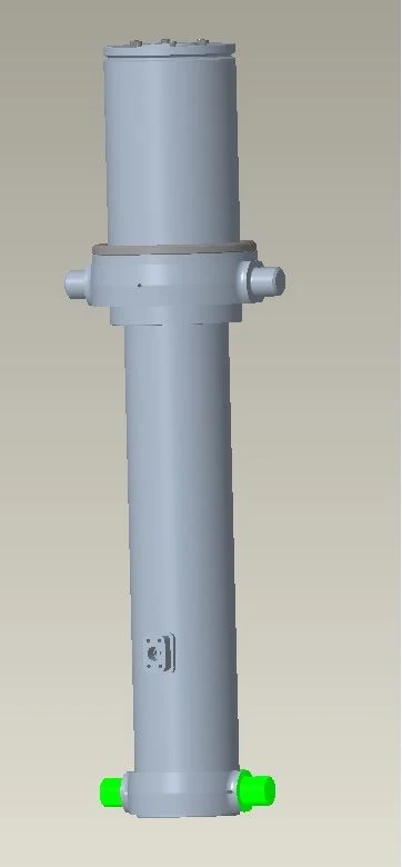 Telescopic hydraulic cylinder ZKCUP0063 with brackets